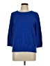 Lands' End 100% Supima Cotton Blue Pullover Sweater Size L (petite) - photo 1