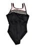 Miraclesuit Chevron-herringbone Black One Piece Swimsuit Size 8 - photo 1