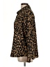 Halogen 100% Polyester Animal Print Brown Long Sleeve Blouse Size L - photo 5