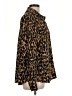 Halogen 100% Polyester Animal Print Brown Long Sleeve Blouse Size L - photo 4