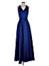 Xscape 100% Polyester Solid Blue Cocktail Dress Size 4 - photo 1