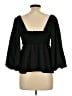 Glam Black 3/4 Sleeve Blouse Size L - photo 2