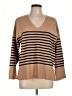Ann Taylor LOFT Stripes Tan Pullover Sweater Size L - photo 1