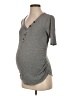 Isabel Maternity Gray Short Sleeve Henley Size XS - photo 1
