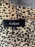 AaKaa 100% Polyester Animal Print Tan Long Sleeve Blouse Size S - photo 7