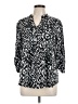 Cocomo Animal Print Silver 3/4 Sleeve Blouse Size L - photo 1