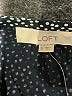 Ann Taylor LOFT 100% Rayon Polka Dots Black Short Sleeve Blouse Size XL - photo 7