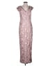 Xscape Solid Floral Pink Cocktail Dress Size 6 - photo 1