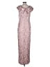Xscape Solid Floral Pink Cocktail Dress Size 6 - photo 2