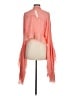 For Love & Lemons 100% Polyester Orange Pink 3/4 Sleeve Blouse Size M - photo 2