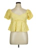Trixxi Yellow Short Sleeve Top Size XL - photo 1