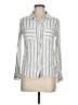 Full Tilt Stripes Silver White Long Sleeve Button-Down Shirt Size XL - photo 1