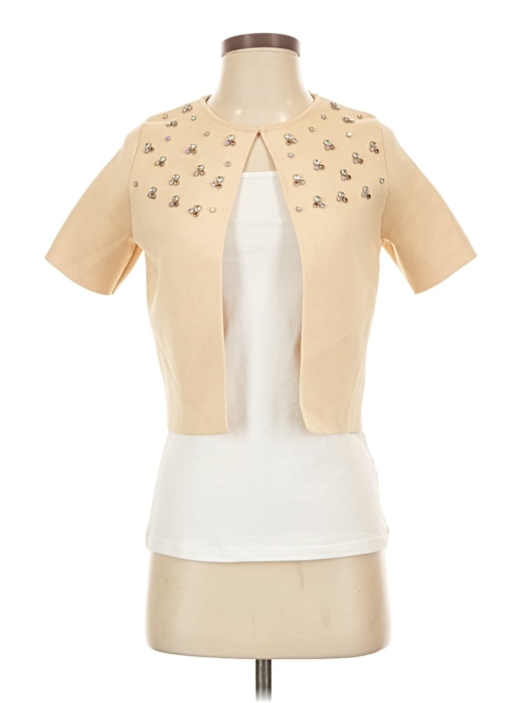 Zara Short Sleeve Blouse In Nude