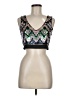 Say What? 100% Polyester Silver Sleeveless Top Size M - photo 1