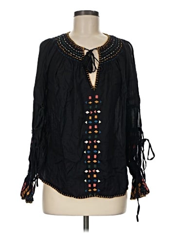 Red Carter Long Sleeve Blouse (view 1)