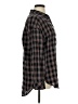 Sanctuary 100% Cotton Plaid Brown Long Sleeve Button-Down Shirt Size XL - photo 4