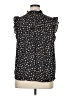 Ann Taylor LOFT 100% Polyester Black Sleeveless Blouse Size XL - photo 2