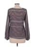 Poetry 100% Polyester Gray Long Sleeve Blouse Size 10 - photo 2