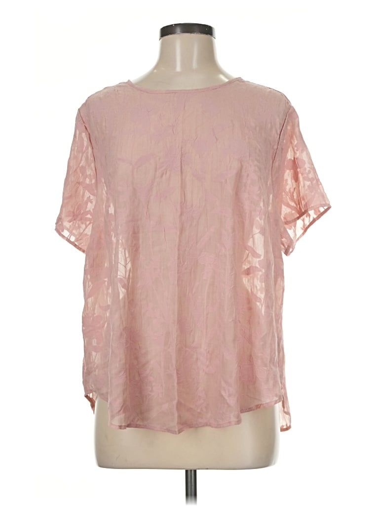 Pre-owned Torrid Short Sleeve Blouse In Pink