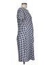 Robbie Bee Checkered-gingham Blue Casual Dress Size L - photo 4