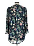 DR2 Floral Blue 3/4 Sleeve Blouse Size L - photo 2