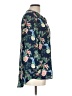 DR2 Floral Blue 3/4 Sleeve Blouse Size L - photo 4