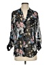 Kut from the Kloth Floral Black 3/4 Sleeve Blouse Size S - photo 1