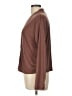 Splendid Brown Long Sleeve Blouse Size L - photo 5