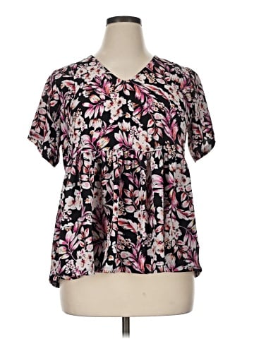 Bobeau Short Sleeve Blouse (view 1)