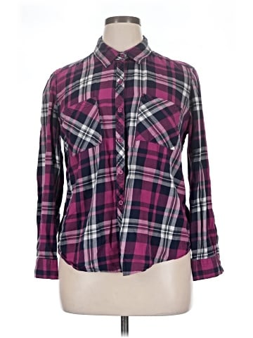 Faded Glory Long Sleeve Button-Down Shirt (view 1)