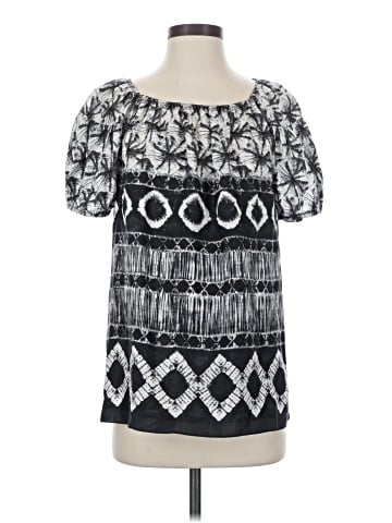 Kenneth Cole New York Short Sleeve Silk Top (view 1)