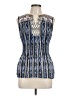 Alfani 100% Polyester Blue Sleeveless Blouse Size 12 Petite - photo 1