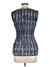 Alfani 100% Polyester Blue Sleeveless Blouse Size 12 Petite - photo 2