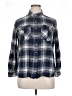 Atmosphere 100% Cotton Plaid Blue Long Sleeve Button-Down Shirt Size 14 - photo 1
