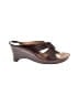 Clarks 100% Leather Brown Wedges Size 8 - photo 1