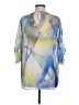 Chaus 100% Polyester Blue 3/4 Sleeve Blouse Size M - photo 2