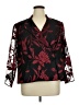 Alex Evenings Print Burgundy Red Blazer Size 1X - photo 1
