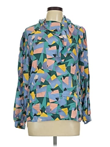 Coach Long Sleeve Silk Top (view 1)