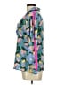 Coach 100% Silk Print Teal Long Sleeve Silk Top Size 6 - photo 5