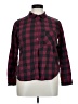 Mudd 100% Cotton Plaid Burgundy Long Sleeve Button-Down Shirt Size XL - photo 1