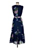 Talbots 100% Polyester Floral Blue Cocktail Dress Size 6 - photo 2