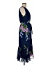 Talbots 100% Polyester Floral Blue Cocktail Dress Size 6 - photo 4