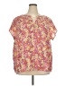 St. John's Bay Floral Pink Short Sleeve Blouse Size 2X - photo 1