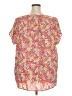 St. John's Bay Floral Pink Short Sleeve Blouse Size 2X - photo 2