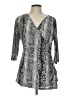Made in Heaven Gray 3/4 Sleeve Blouse Size L - photo 1