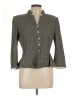 Armani Collezioni Houndstooth Checkered-gingham Gray Wool Blazer Size 10 - photo 1