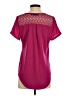 Apt. 9 100% Polyester Burgundy Short Sleeve Blouse Size XS - photo 2