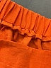 Unbranded 100% Polyester Solid Orange Shorts Size S - photo 3