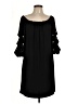 MSK Solid Black Casual Dress Size L - photo 1