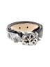 Brighton 100% Leather Black Silver Leather Belt Size M - photo 1